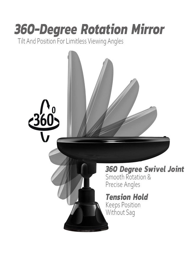 سنوفلاكس سنوفلاكس مرآة سنوفليكس سنوفليكس مكبرة 10x مع إضاءة - مرآة مكياج 7.9 بوصة بإضاءة تكبير وأكواب شفط - سهلة الاستخدام - مفصل دوار 360 درجة - Image 3